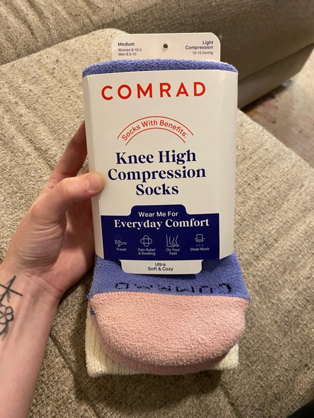 CozyGrip Compression Slipper Socks